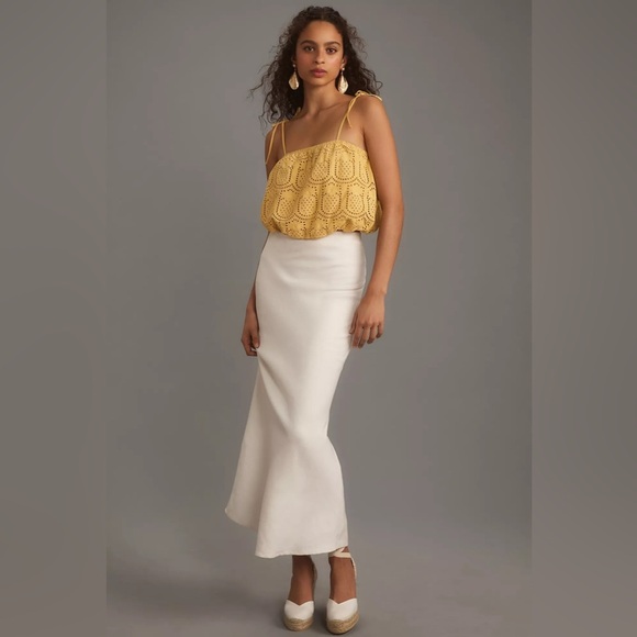 GREYLIN | Anthropologie Lucy Yellow Eyelet Tank - Picture 12 of 16